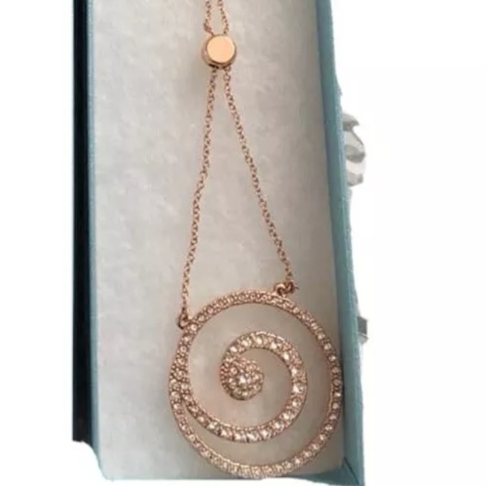 Touchstone Crystal Whirl Pendant Rose Gold  NIB